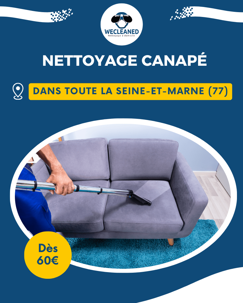 Nettoyage canapé dans toute la Seine-et-Marne (77)